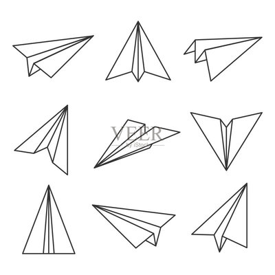 纸飞机的绘画