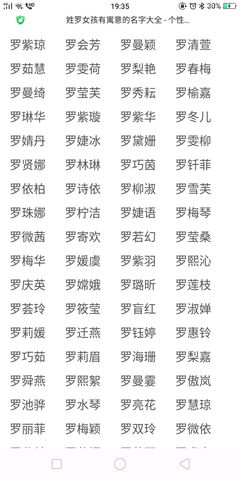 罗字取名字女孩名字