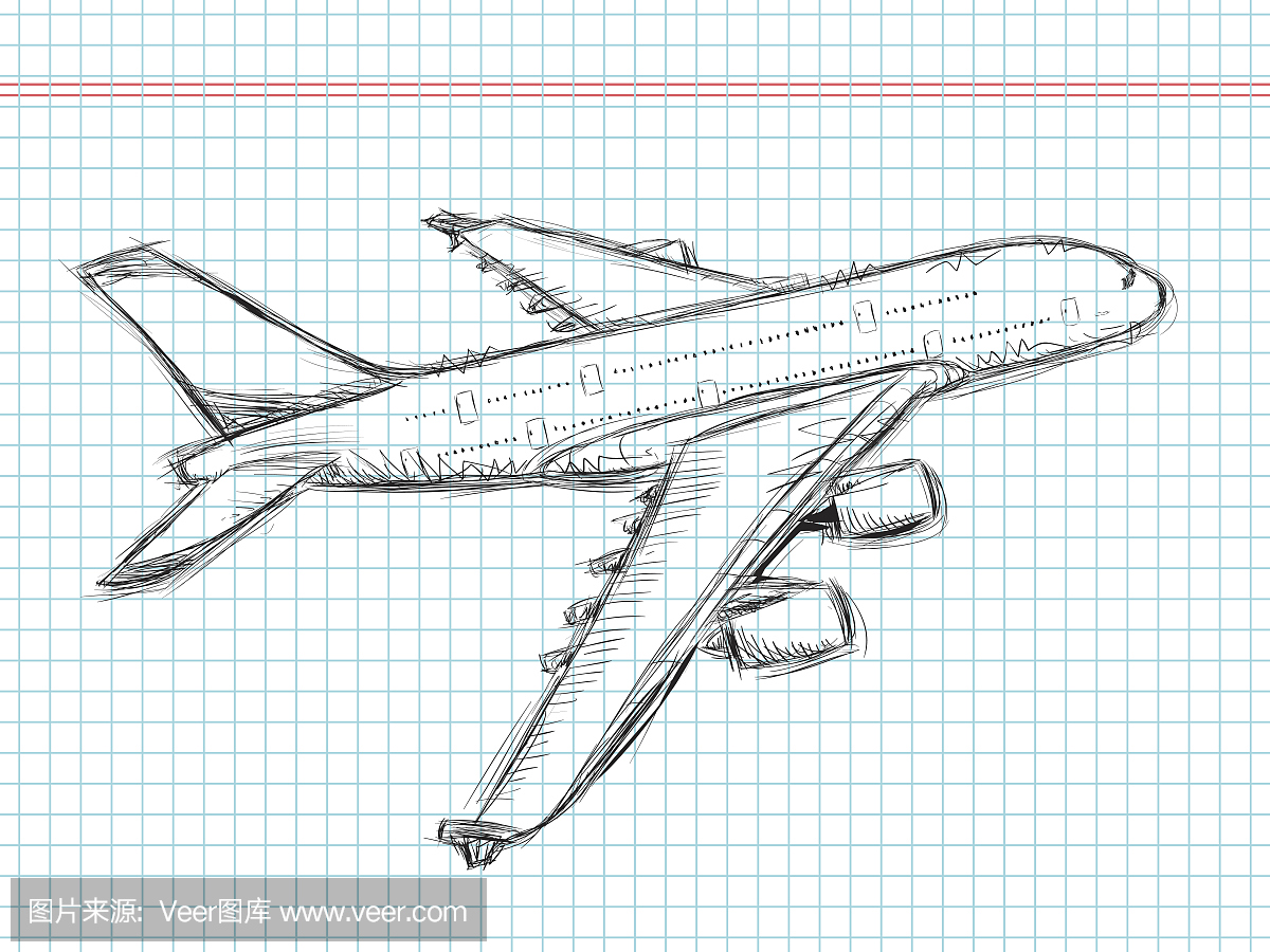 纸飞机绘画图片