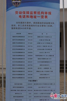 劳动监督电话