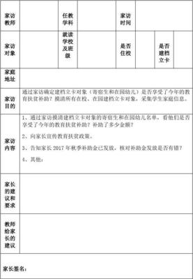 怎么写学生的家访表