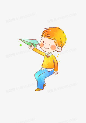 小孩玩纸飞机素材视频下载