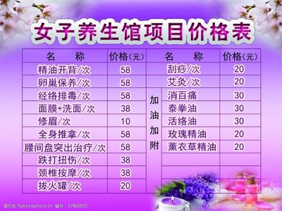 美容养生项目名称