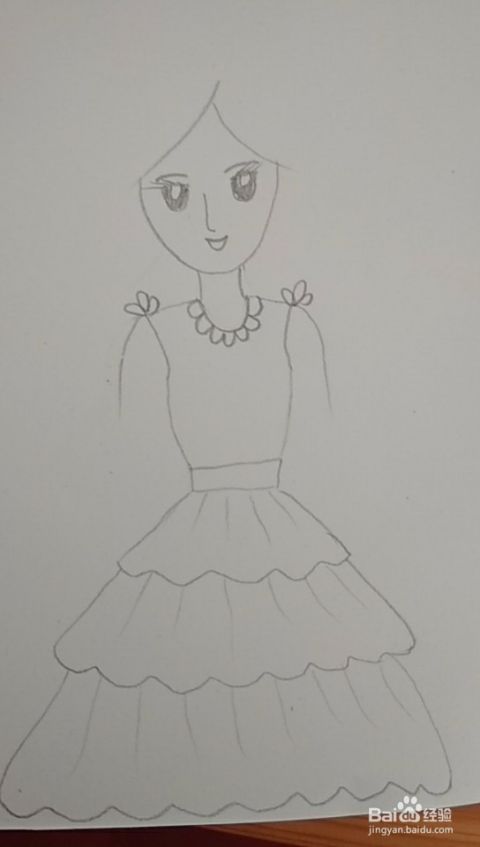 长发女孩简笔画