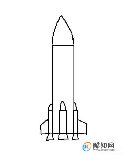 中国火箭的简笔画