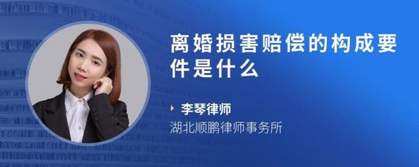 简述离婚损害赔偿的构成要件
