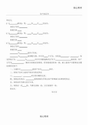 分户协议书怎么写