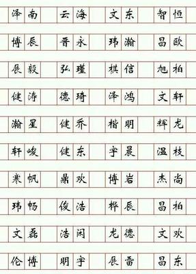 男孩起啥名字好