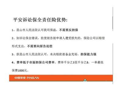 诉讼保全责任保险