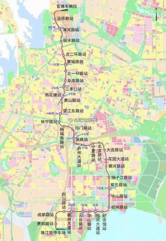 合肥地铁5号线最新线路图