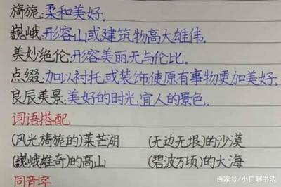 书写漂亮的字该怎么形容