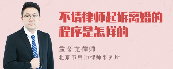 离婚不请律师可以起诉吗