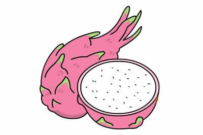 火龙果简笔画彩色画法