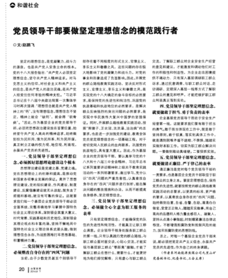 理想信念不足怎么写