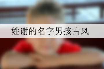 姓谢男孩名字大全
