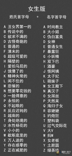 好玩的名字适合女生版