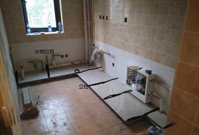 橱柜砌了地台