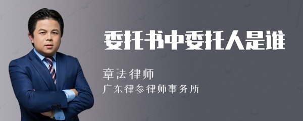 委托书委托人是谁