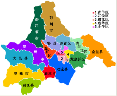 成都区划地图