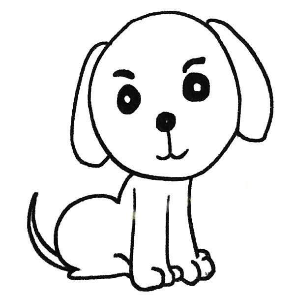 小狗的简笔画法图片