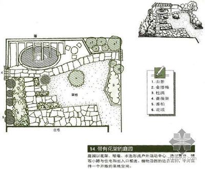 庭院cad平面设计图,园林cad平面