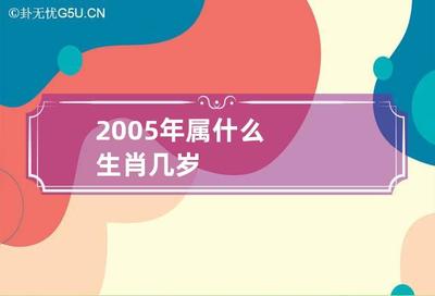 2005年属什么生肖几岁