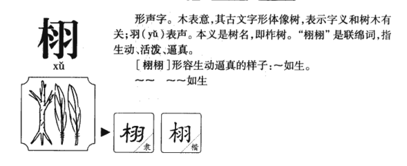 栩字取名的意思是什么