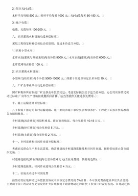 高速占地赔偿标准