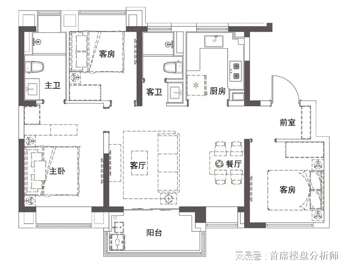 东户厨房一般在哪个位置