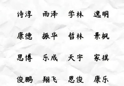 好听的男孩儿名字