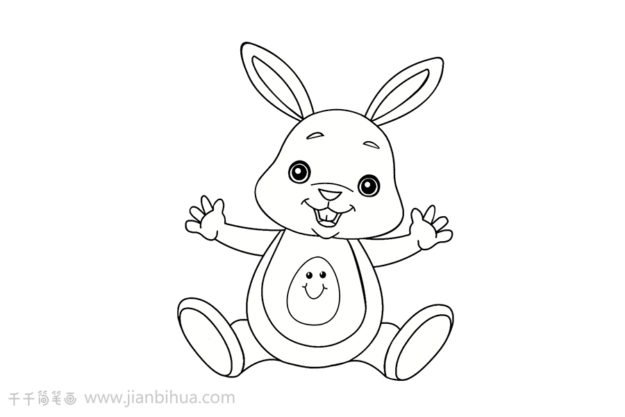 站着的小兔子怎么画