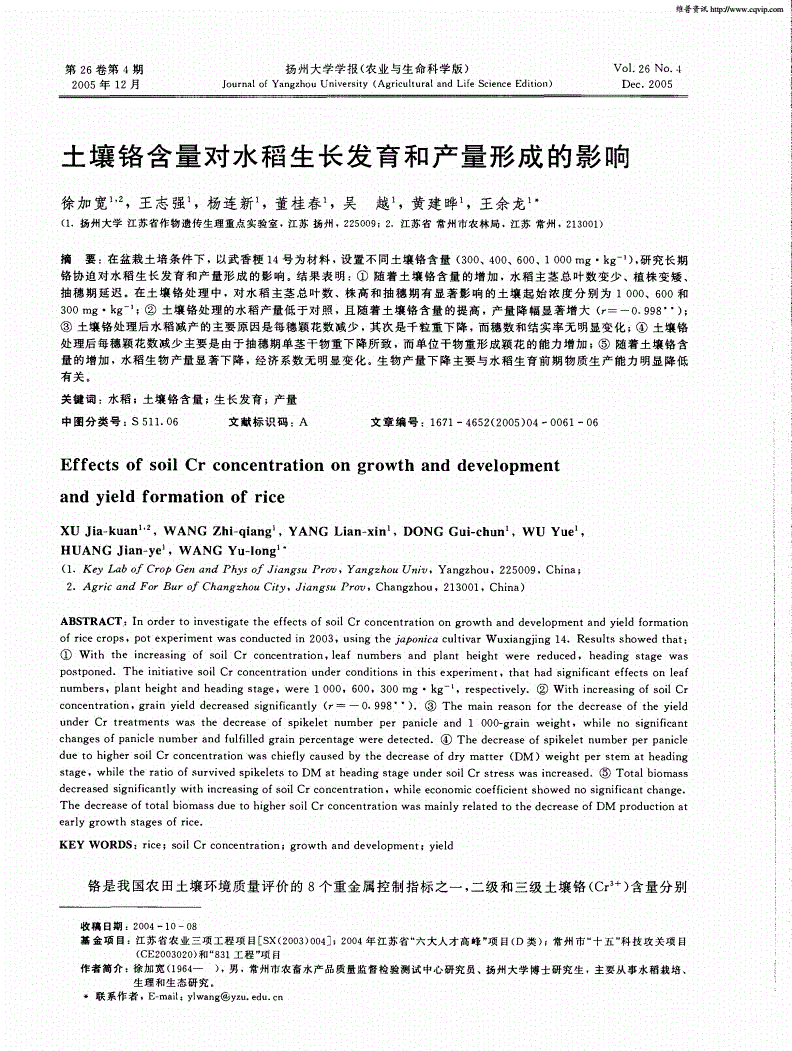 上海市土壤铬含量