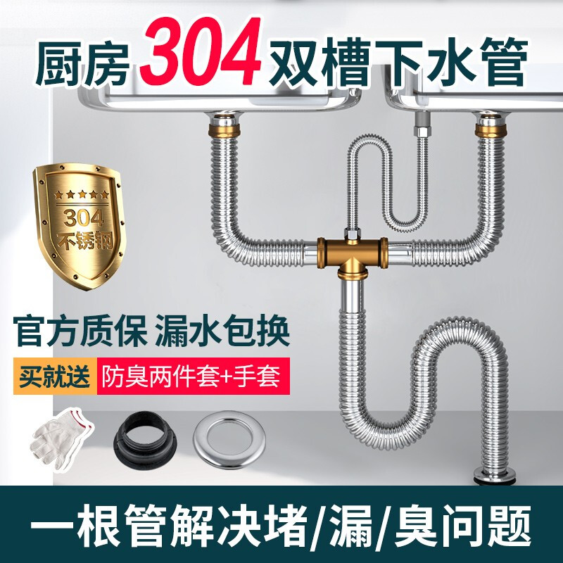 厨房水槽下水管接口漏水