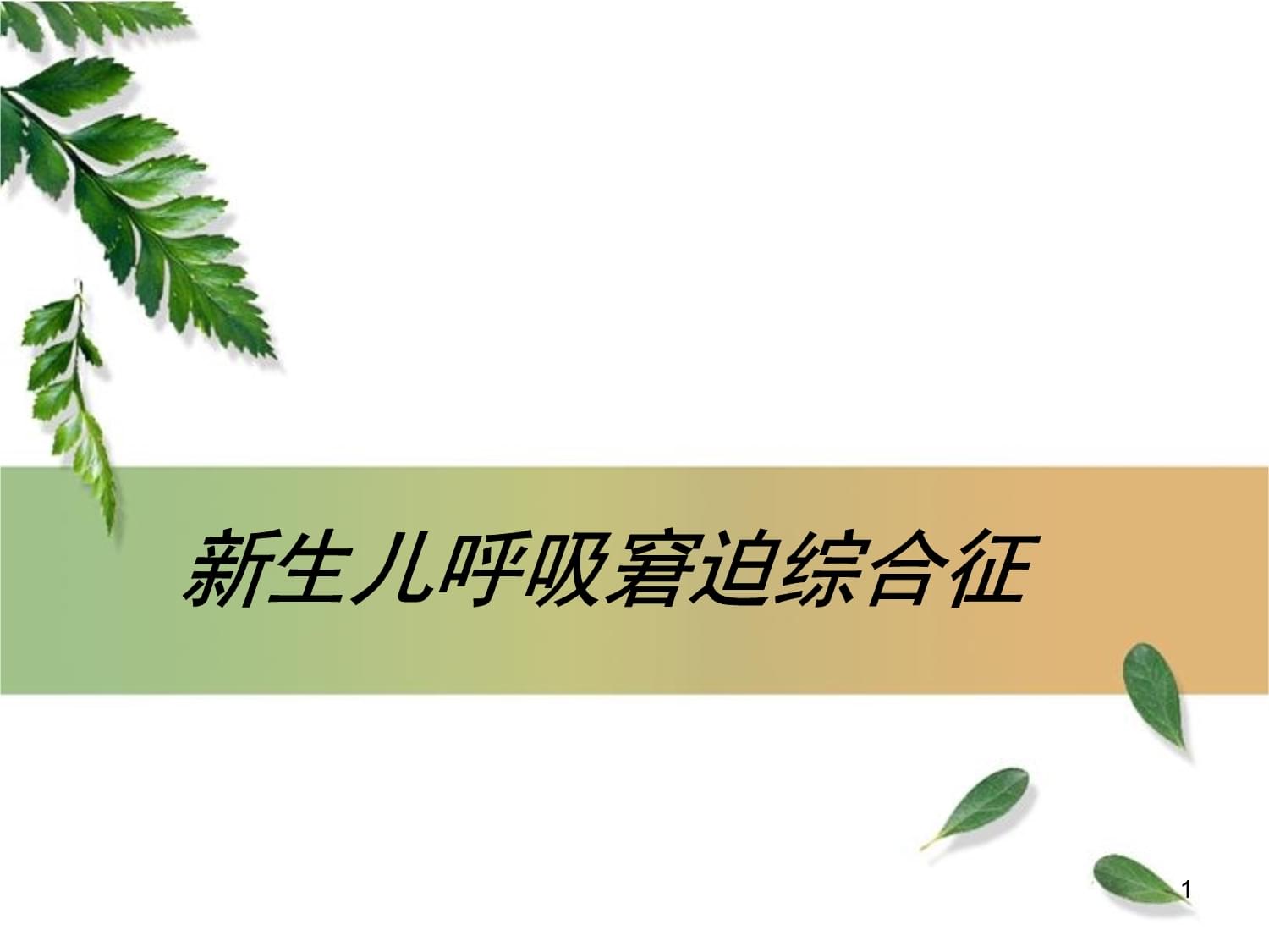 新生儿呼吸窘迫综合征护理查房