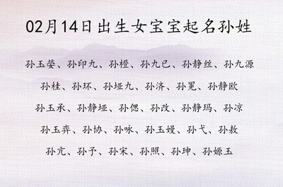 孙姓女孩起名100分
