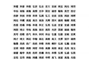 四字名字男孩