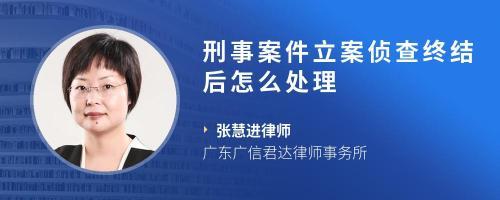 怎么立刑事案件