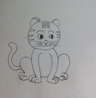 用数字5画老虎怎么画