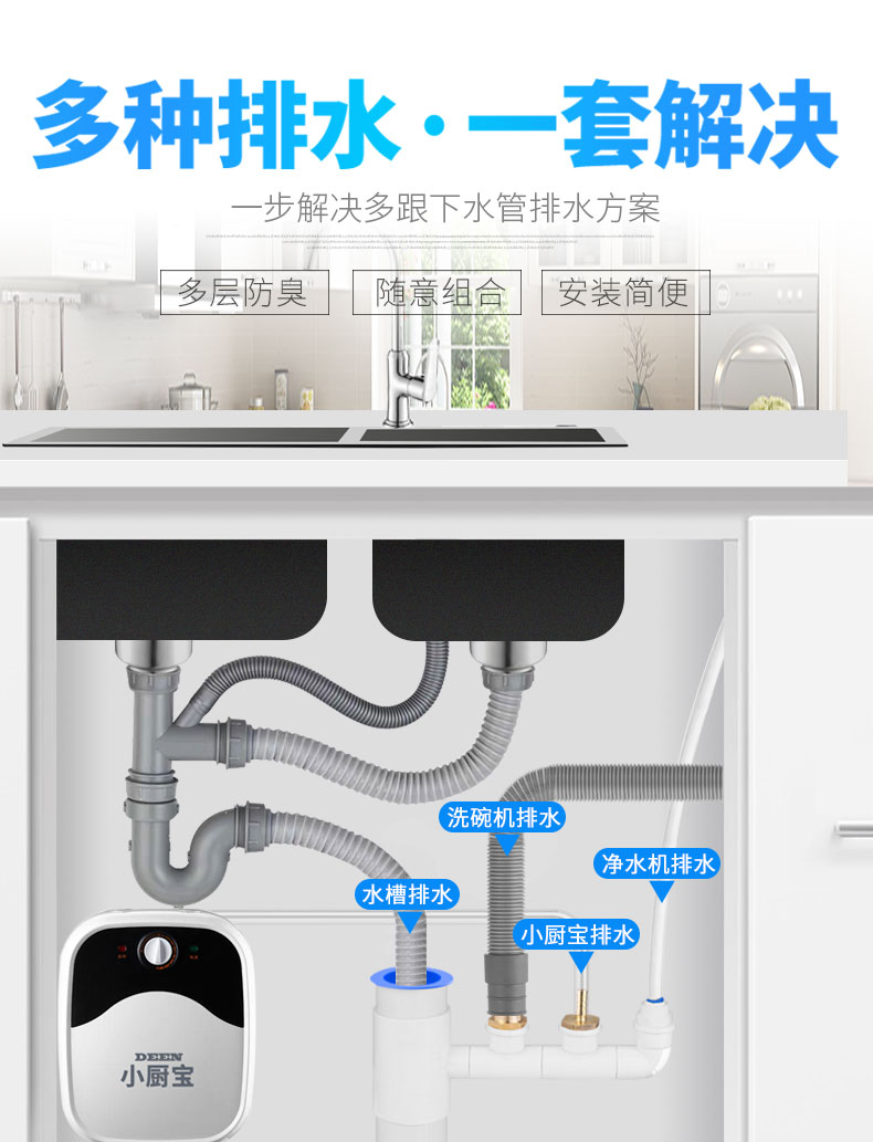 厨房下水三通坏了怎么修