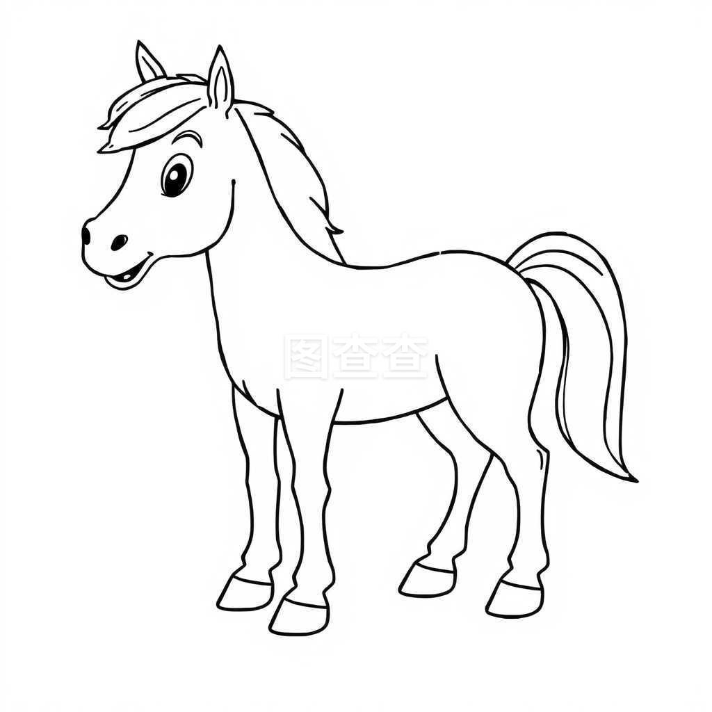 白龙马简笔画
