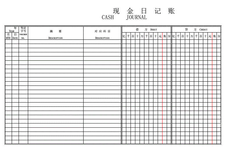 装修账本表格样式