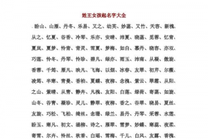 王怎么起名字女孩名字