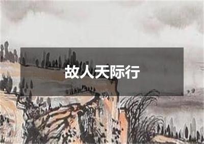 旅夜怀远客翻译