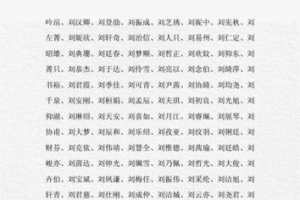 刘姓取名女孩